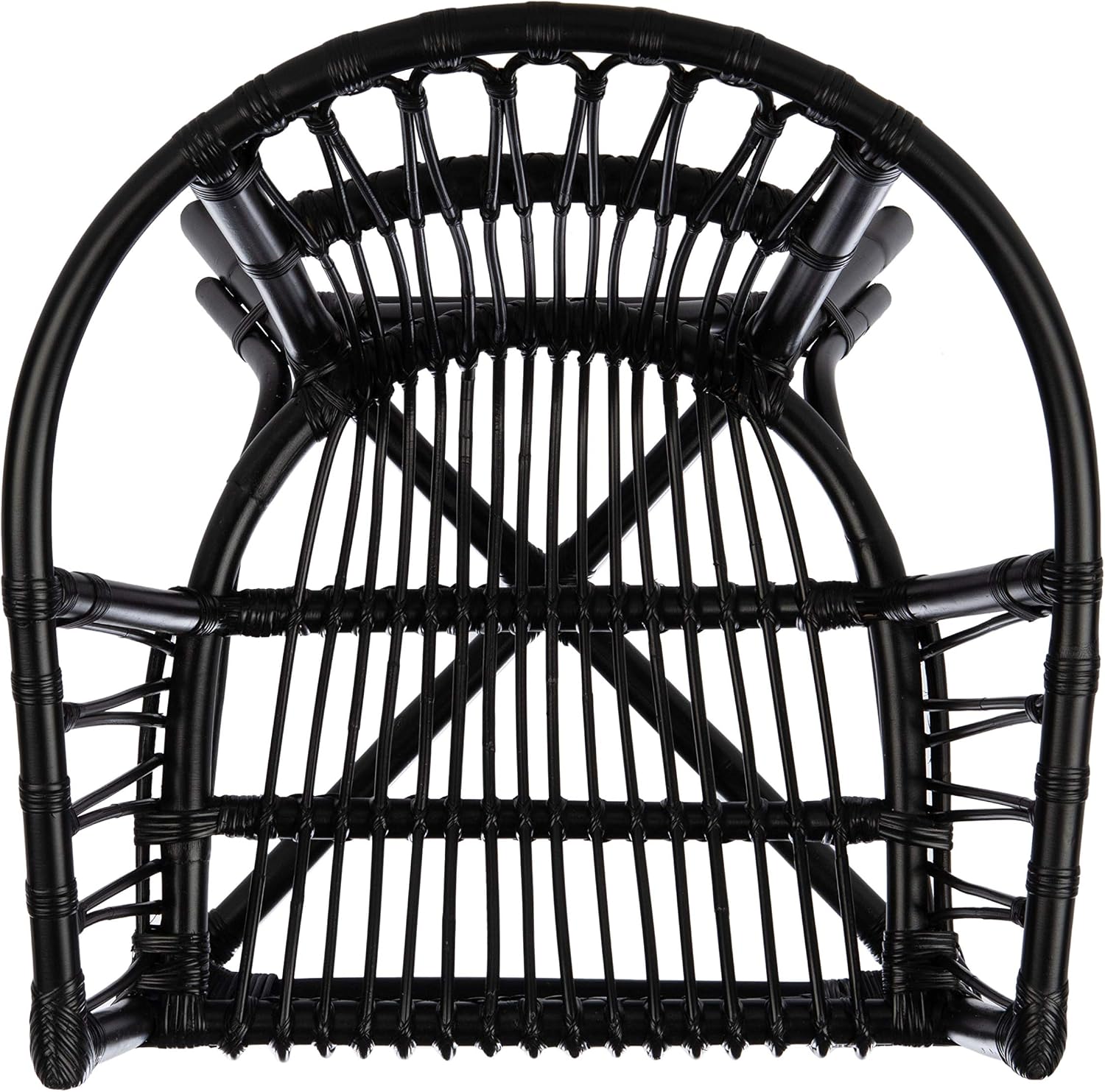 Safavieh Home Adriana Coastal Black Rattan (Set of 2) Accent Chair (ACH6505A-SET2)
