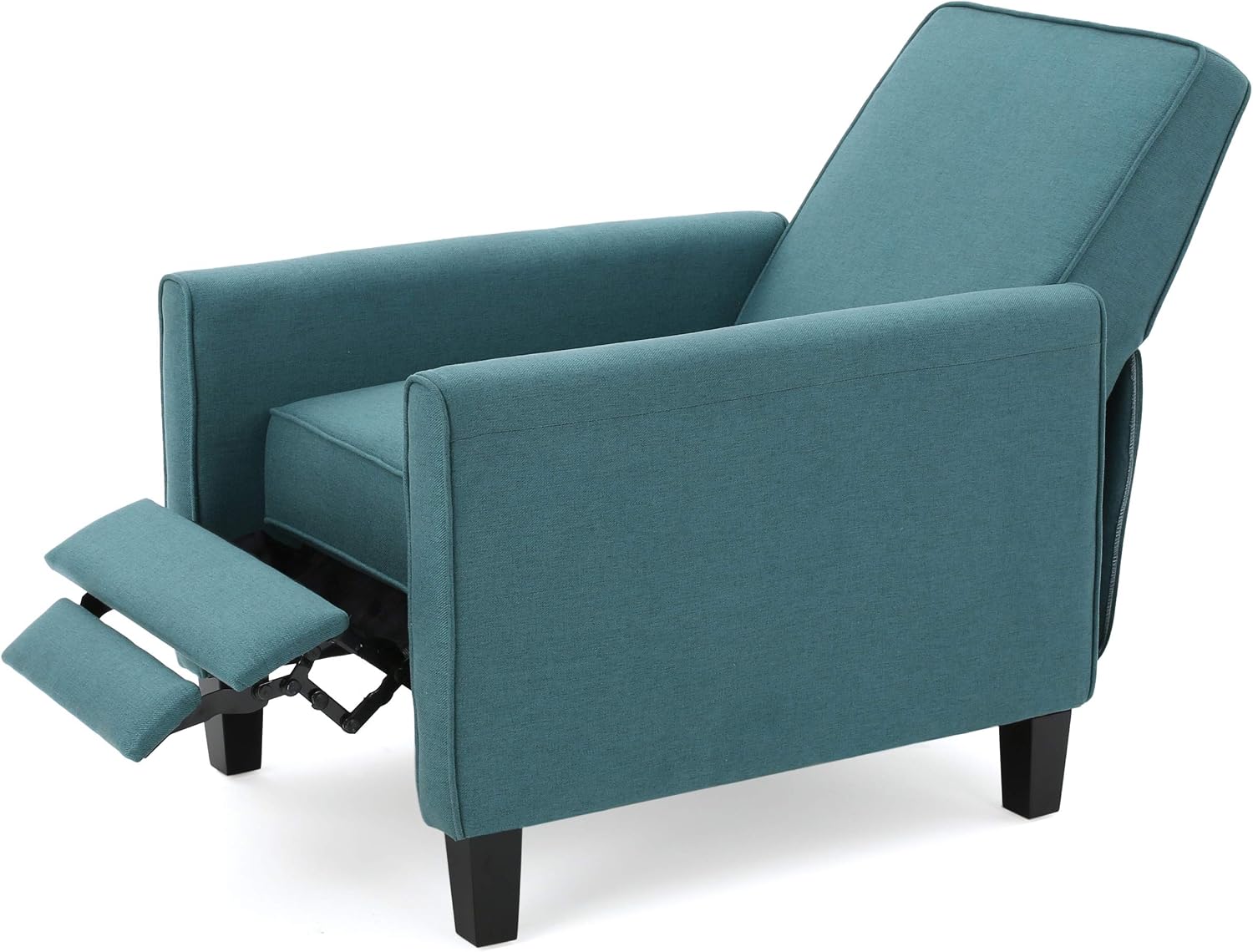 Christopher Knight Home Emmie Fabric Recliner (Set of 2), Dark Teal, Dark Brown