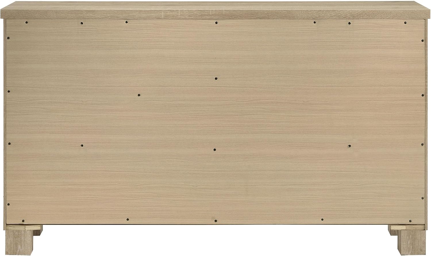 Coaster Home Furnishings - Oakglen - Engineered Wood - 6-Drawer Dresser with Rustic Style, Dark Bronze Handles, Rectangular Shape - Bedroom - Weathered Oak - 225103