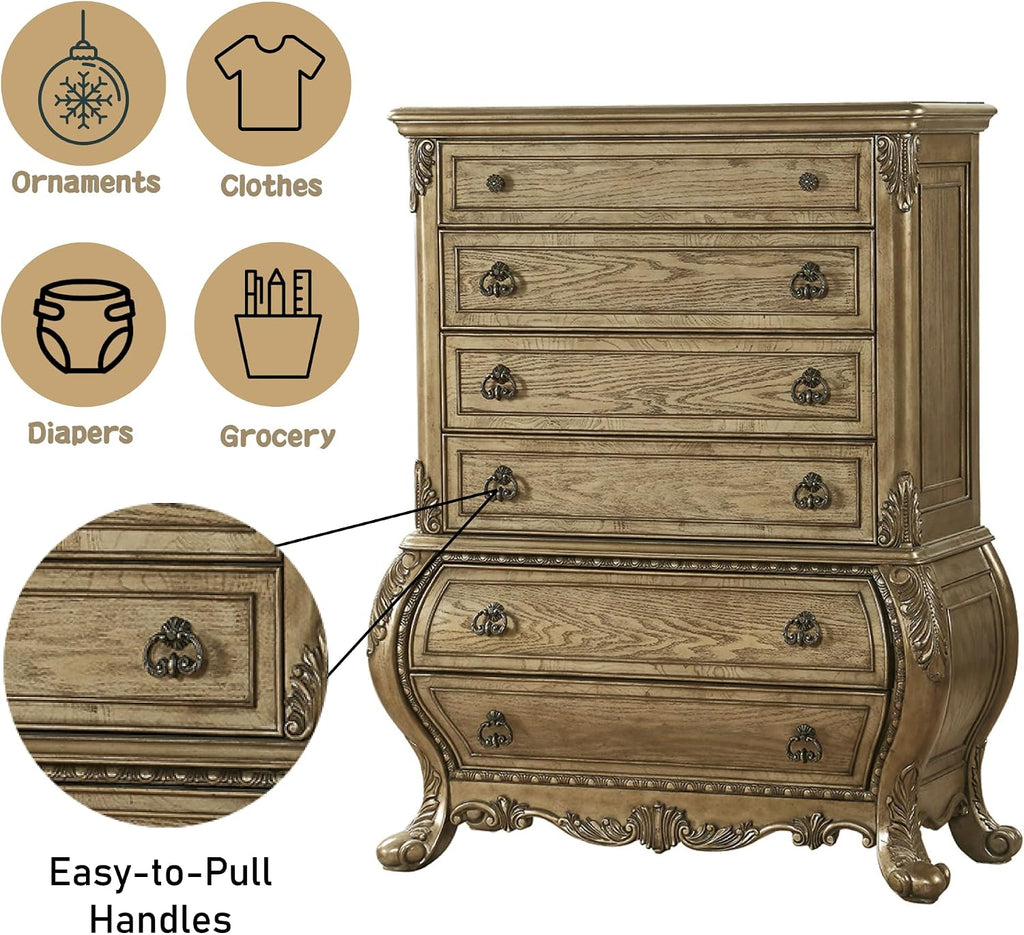 ACME Furniture Ragenardus Chest, Vintage Oak