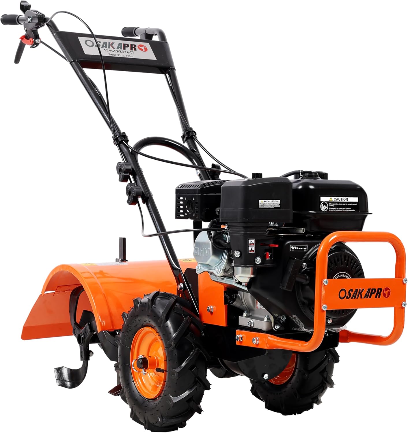 Tiller Cultivator, Rear Tine Tiller - 7HP Gas Engine 212CC, 20' Wide and 8' Deep Cultivator - Garden Soil Prep for Lawn, Garden and Field Soil Cultivation