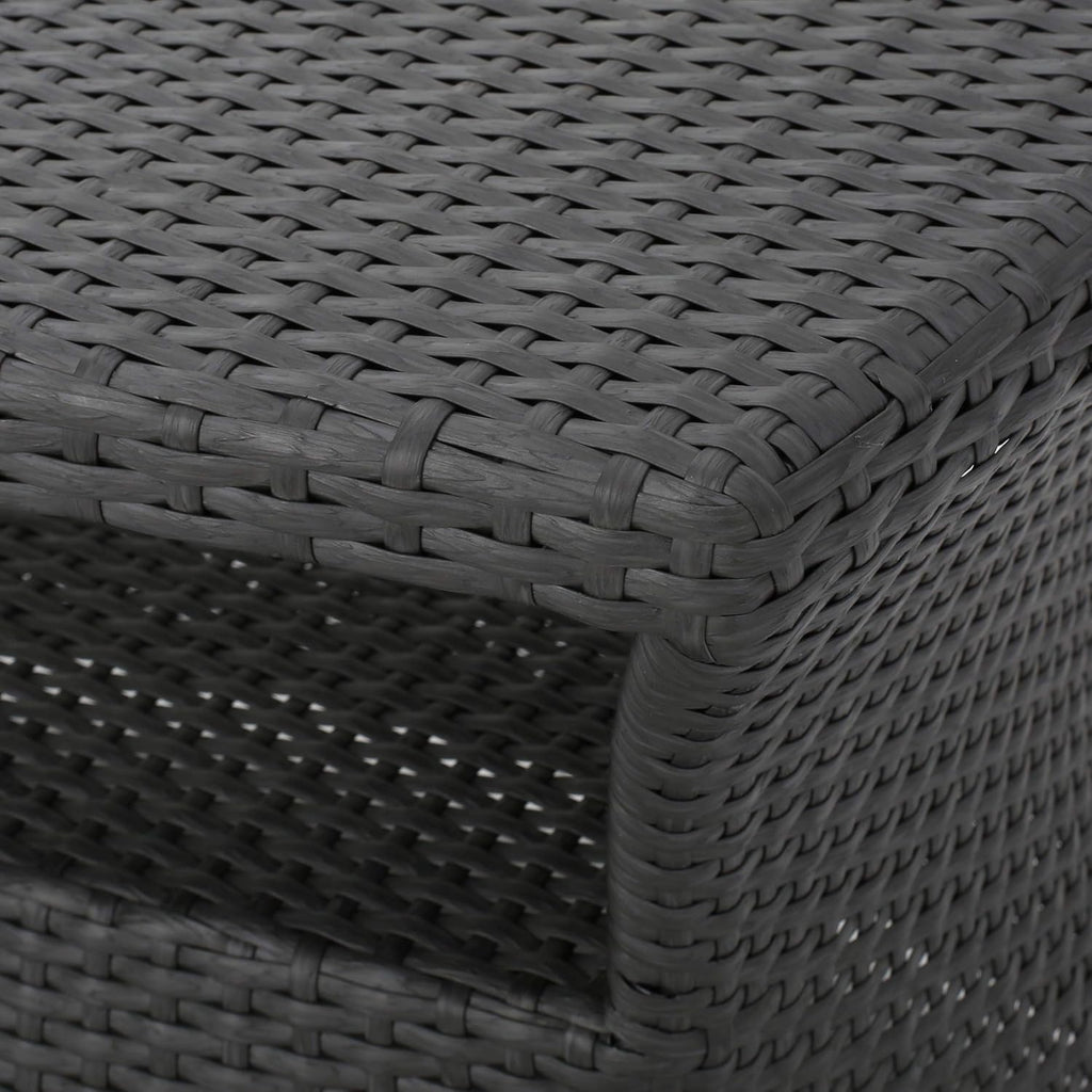 Christopher Knight Home Banta Outdoor Wicker Side Table (Grey)