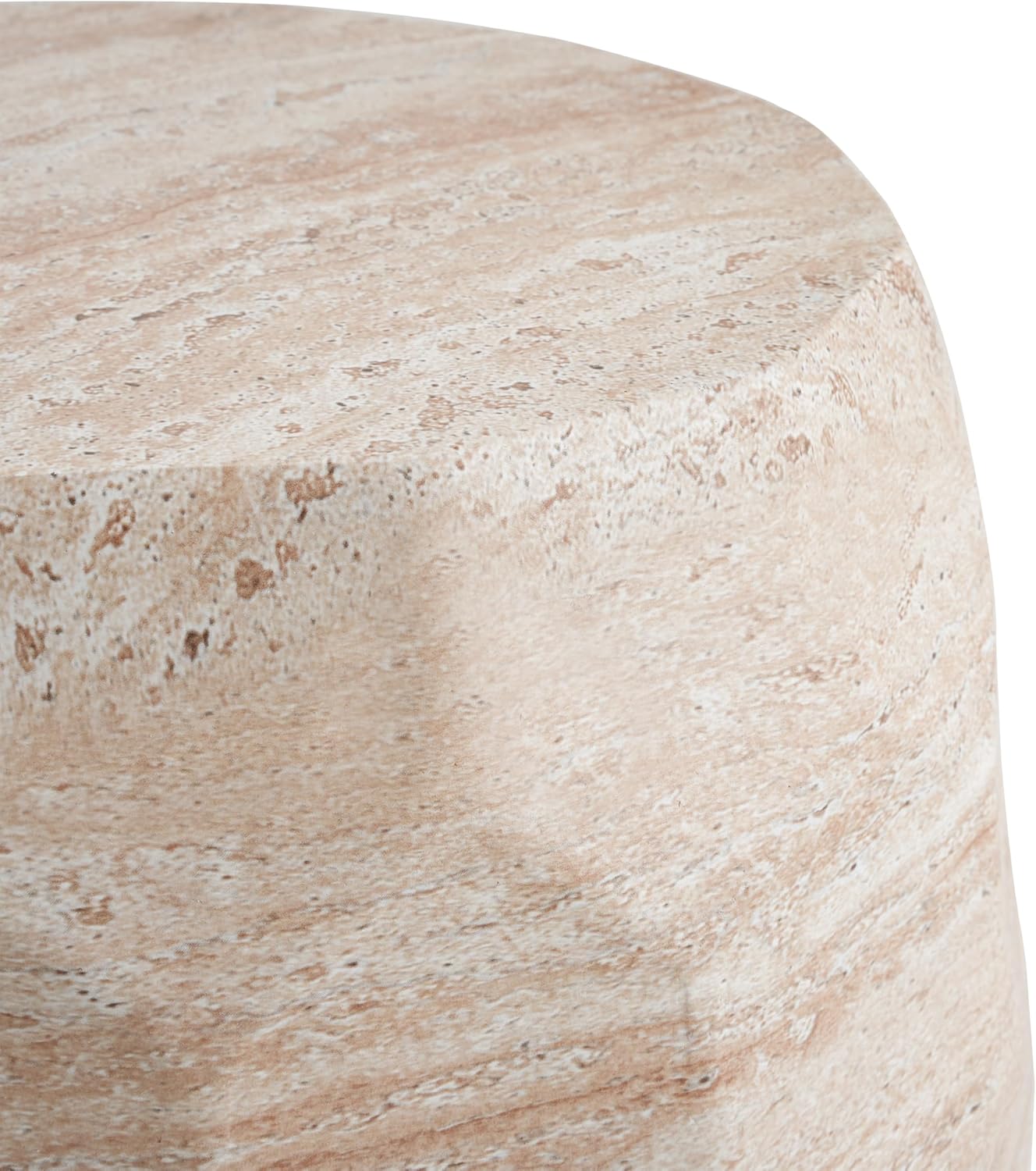 Christopher Knight Home Jaym 18.25' H Indoor Outdoor Accent Side Table, Patio Decorative End Table, Polygon Lightweight Concrete Garden Stool for Patio Balcony & Garden Decor, Travertine