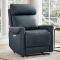 KISLOT Wall Hugger Recliner Chair for Adults, Faux Leather RV Recliner with USB Charging Ports Electric Power Reclining Sofa for Living Room Home Theater Seating Bedroom