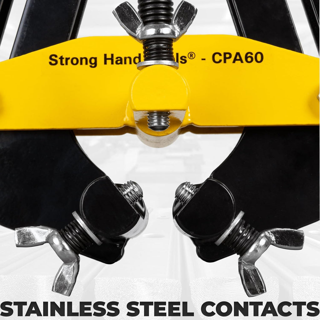 Strong Hand Tools, Pipe Alignment Clamp, Pipe Diameter Capacity: 4.5' - 12', Fit-Up Clamp, Quick Acting Screws, Stainless Steel Contact Adjustment Screws, CPA120