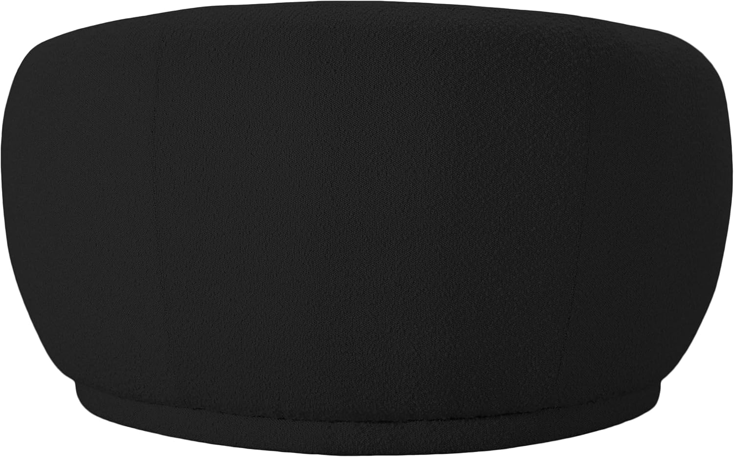 Meridian Furniture 693Black-C Hyde Collection Modern | Contemporary Boucle Fabric Upholstered Accent Chair with Rounded Back, Black, 42' W x 38' D x 27.5' H