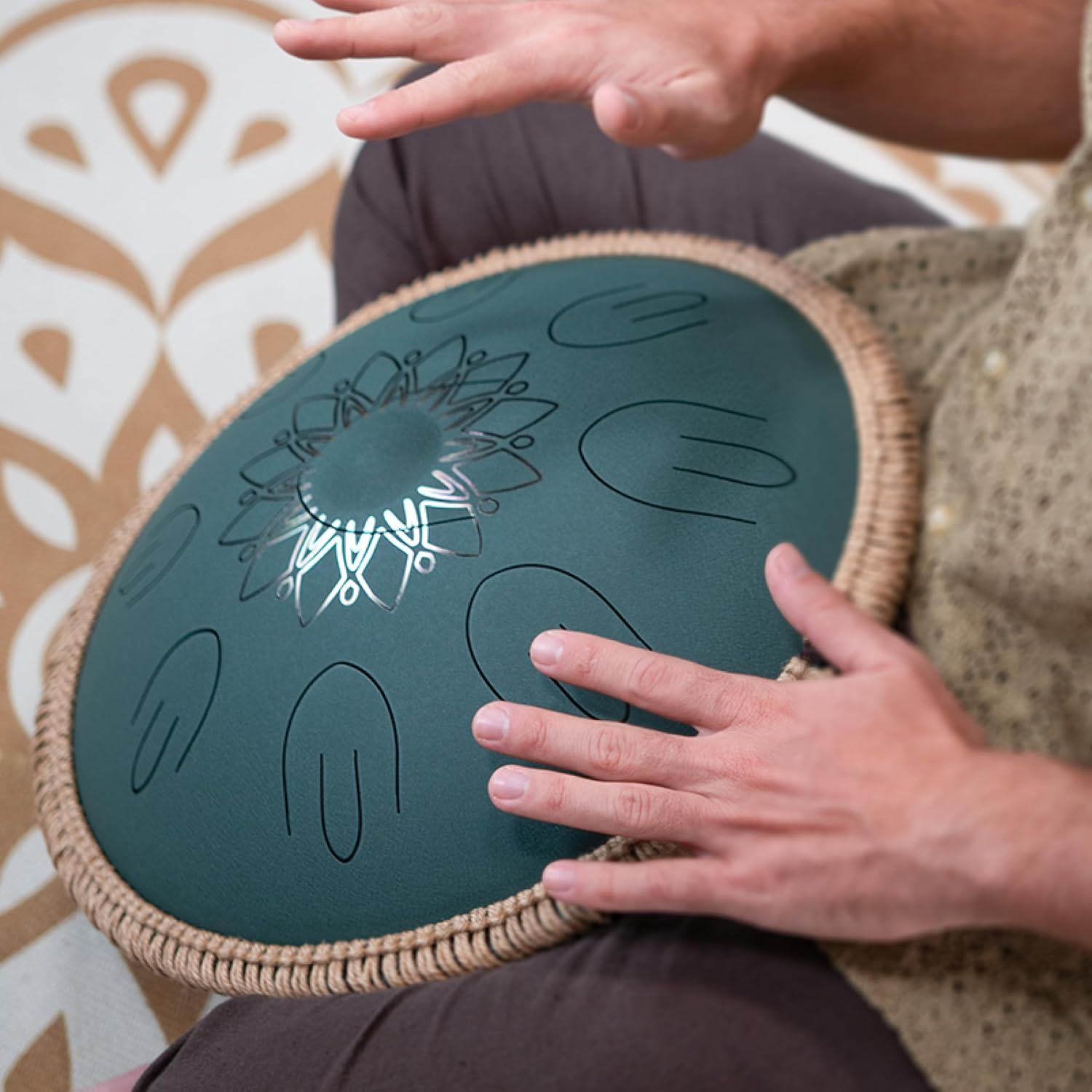 Meinl Sonic Energy Octave Steel Tongue Drum Percussion Instrument 16', 9 Notes with Mallets, Bag — for Musician Gift, Meditation, Yoga, Sound Baths
