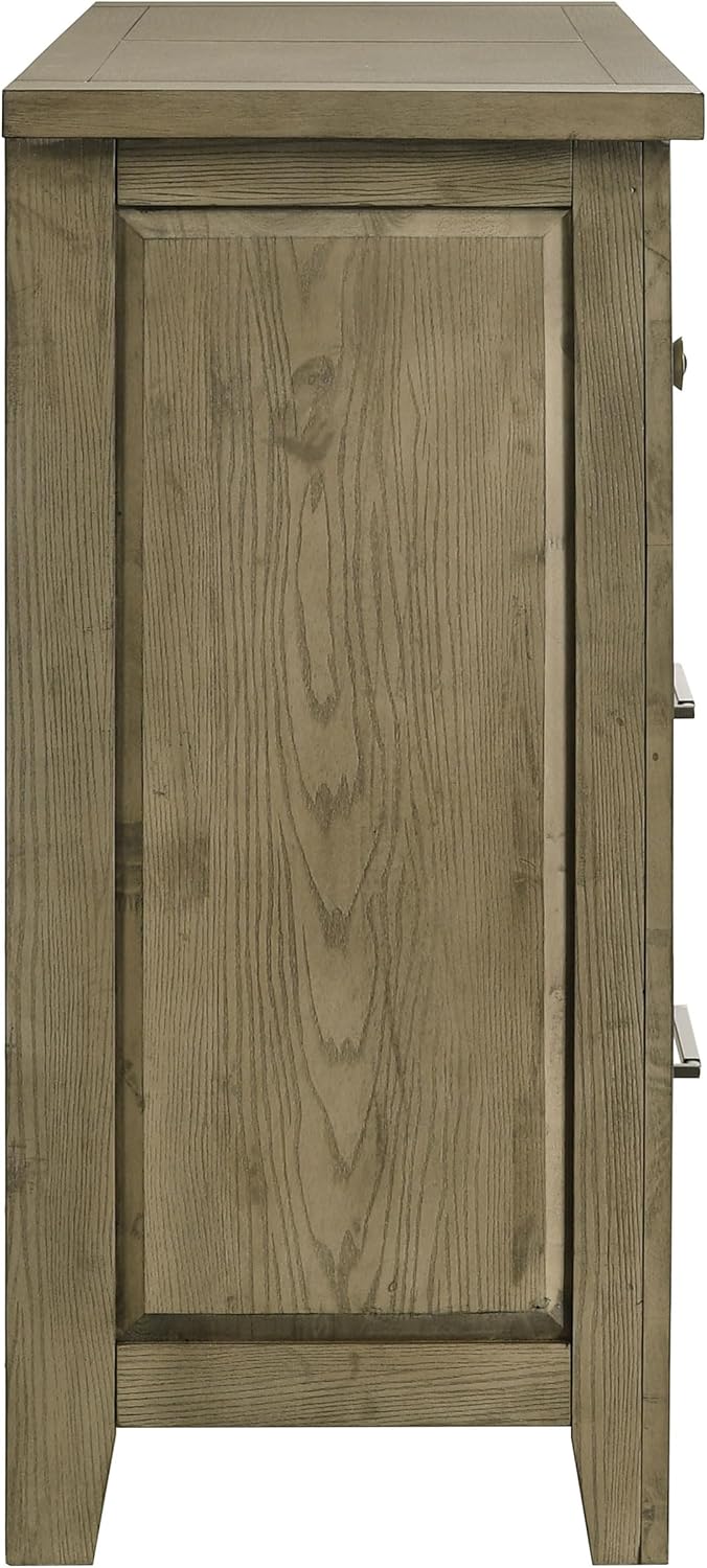 Coaster Home Furnishings - Hazlewood - Wood - 6-Drawer Dresser with Rustic Style, Antique Nickel Pulls and Oak Grain Texture - Bedroom - Vineyard Oak - 207533