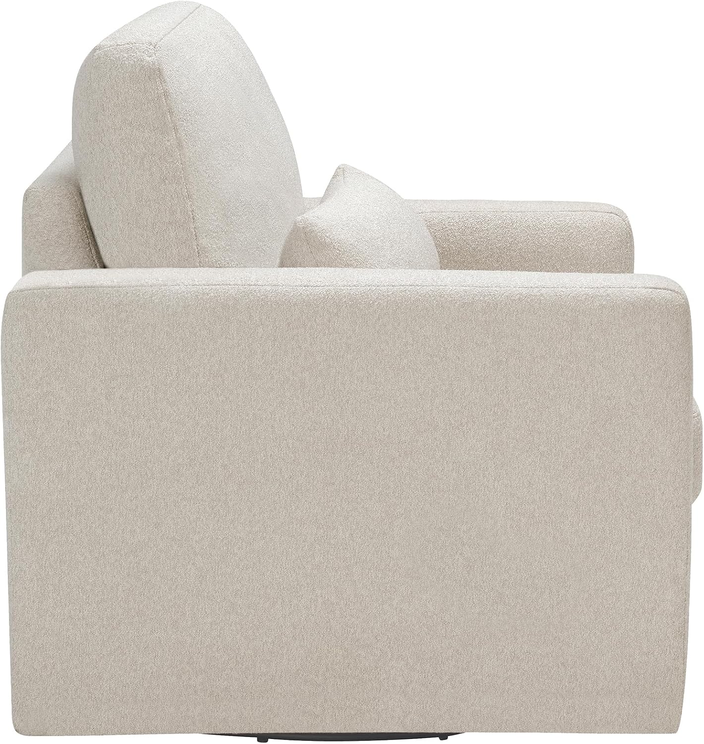 Lexicon Swivel Accent Chair, Modern Armchair, Boucle Single Sofa Chair with Lumbar Pillow for Living Room, Home Theater Seating, Bedroom, Easy Assembly, Beige