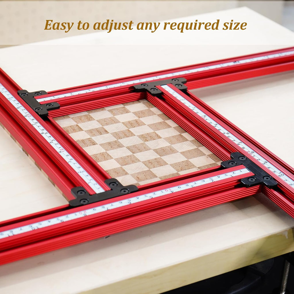 SpeTool Juice Groove Router Jig, Adjustable Router Jigs and Templates for Cutting Board with Metric/Imperial Scales and SpeTool Brass Router Template Bushing Guide Set with Centering Pin&Cone