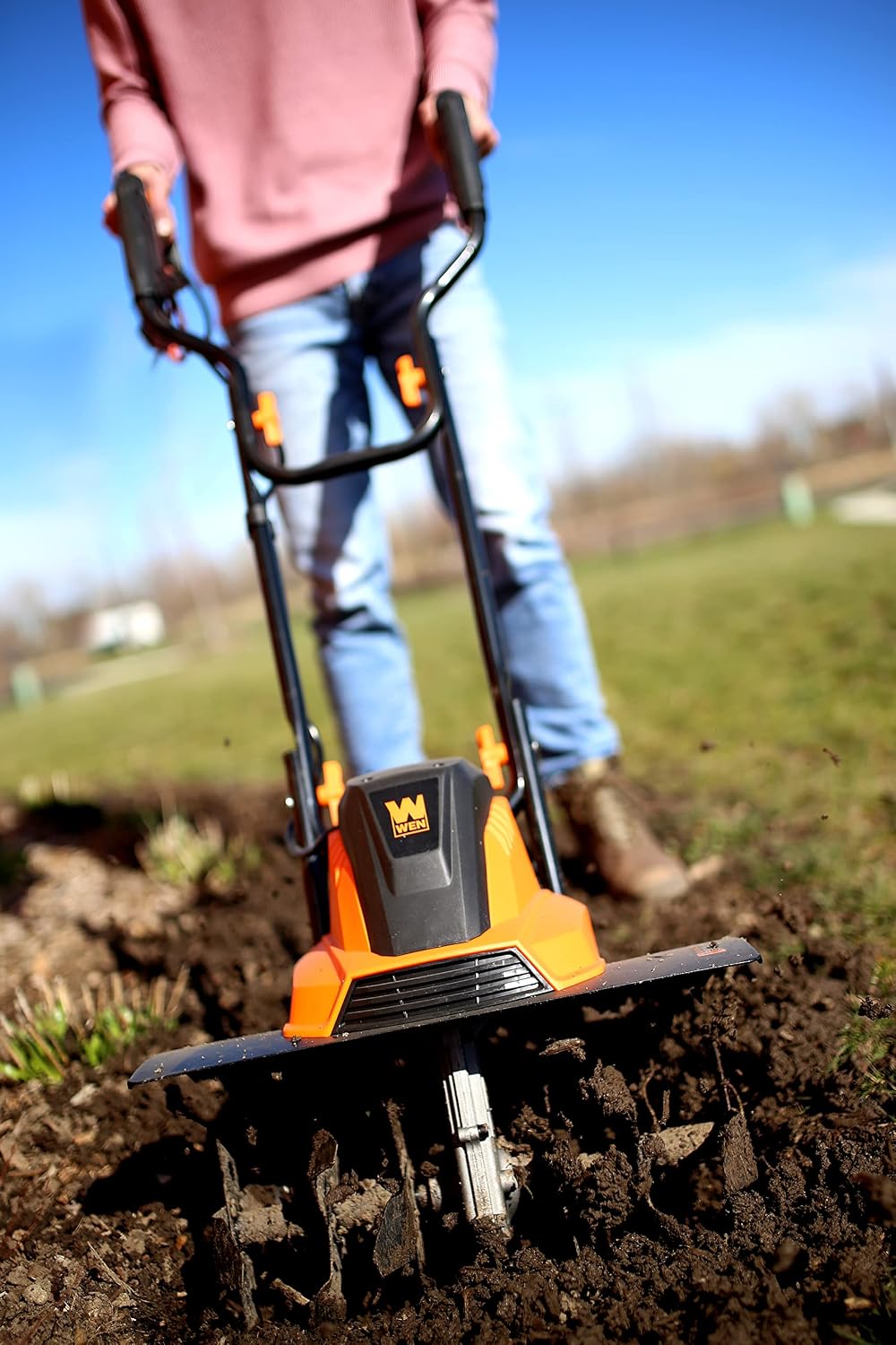 WEN TC1318 13.5-Amp 18-Inch Electric Tiller and Cultivator, Black