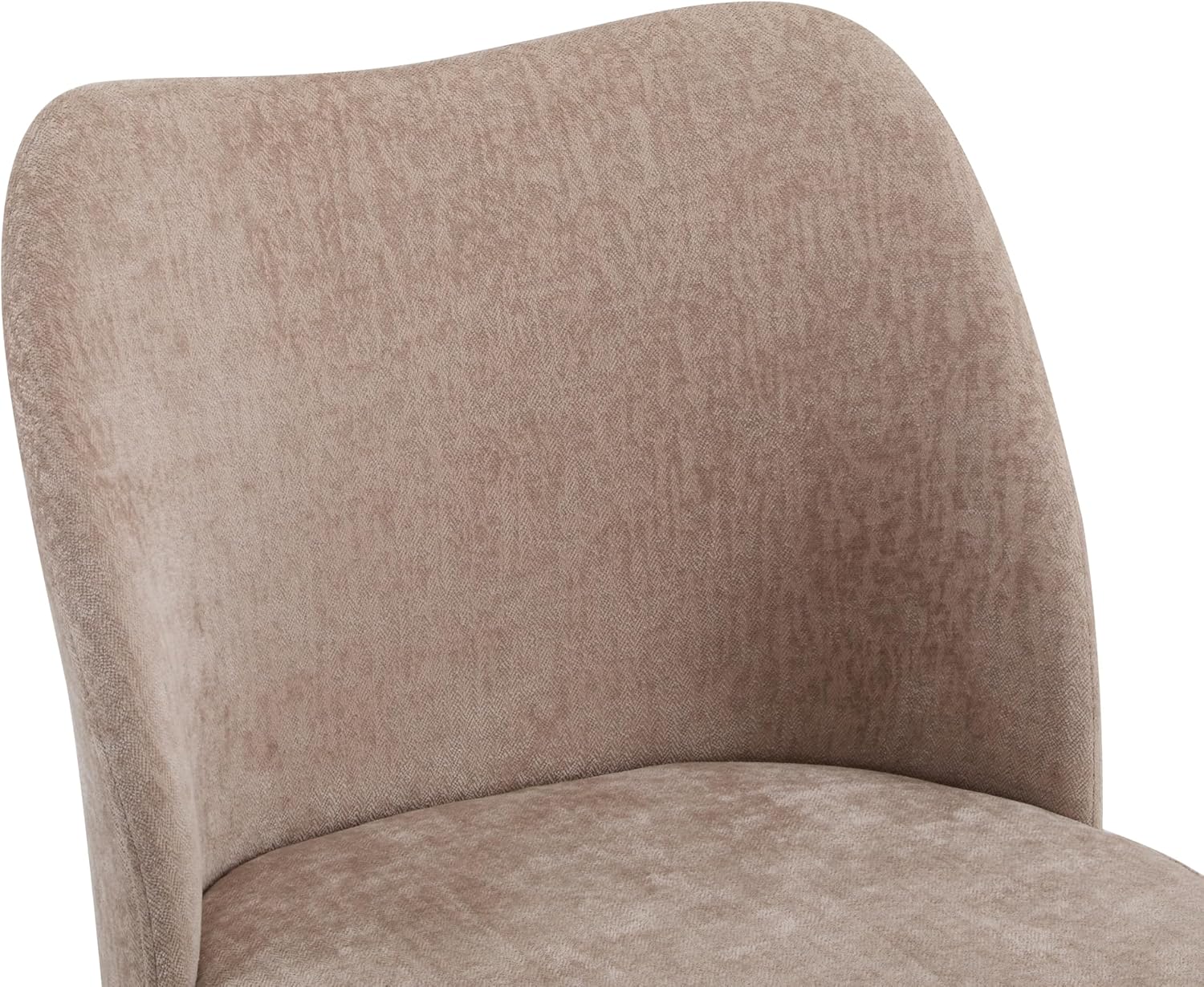 Christopher Knight Home Set of 2 Ringo Fabric Upholstered Dining Chairs, Rubberwood Frame, Curved Backrest,Foam-Filled Cushion, Armless Accent Chair/Side Chair, Dining Room/Kitchen, Apricot+Walnut