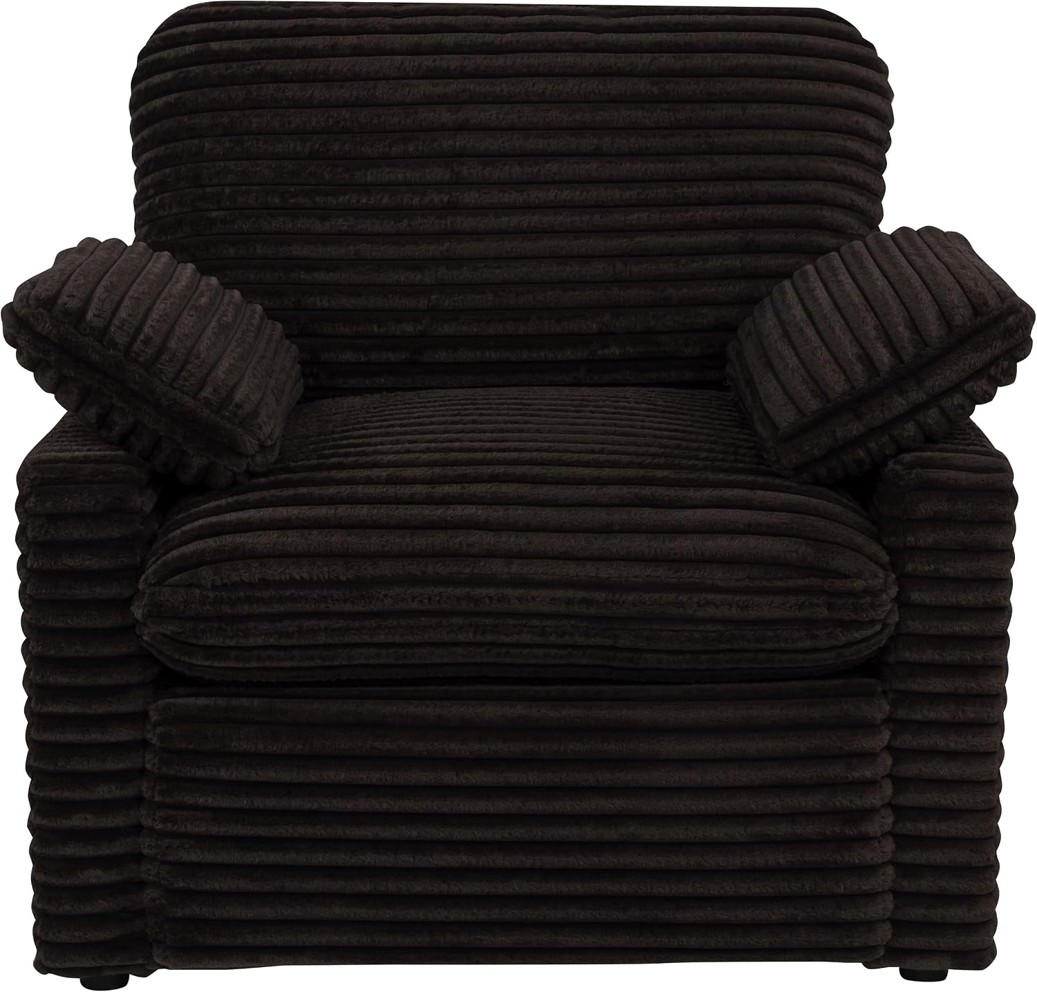 Coaster Home Furnishings - Collins - Wood and Fabric - Power Recliner with Horizontal Tufted Detail, Padded Arms, and Reversible Cushions - Living Room - Chocolate Brown - 610353P