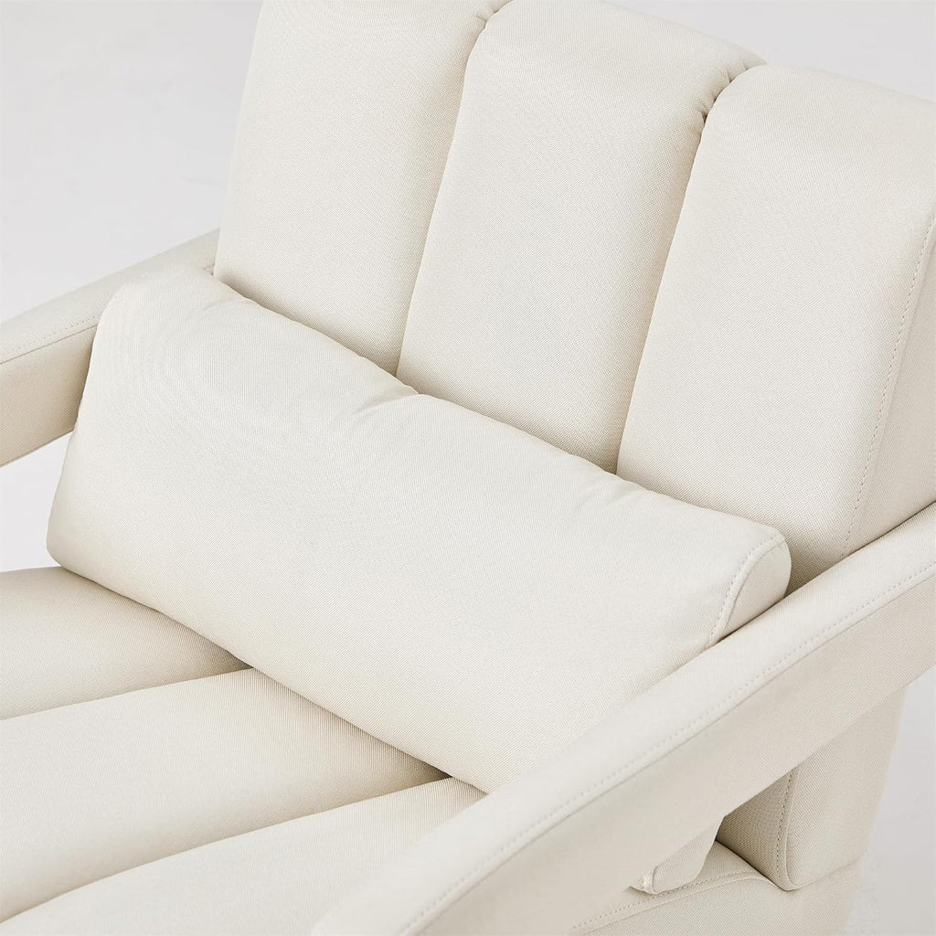 Christopher Knight Home Smyth Modern Armchair, Upholstered Accent Chair,Minimalist Lounge Chair, Cozy Seating Chair,Bedroom Chair,with Linen Fabric and a Pillow, Beige
