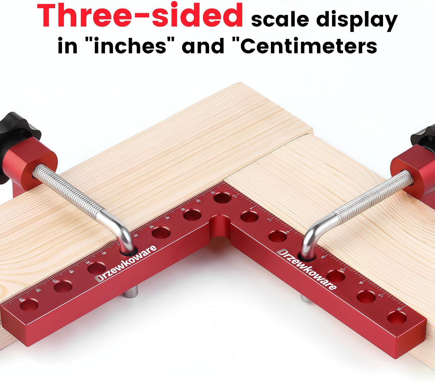 Corner Clamps for Woodworking Drzewkoware 90 Degree Square Clamps 4 Pack 5.5'x 5.5'Aluminum L Type Positioning Clamping Squares Carpenter Tools