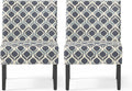 Christopher Knight Home Kassi Fabric Accent Chairs, 2-Pcs Set, Blue / Navy