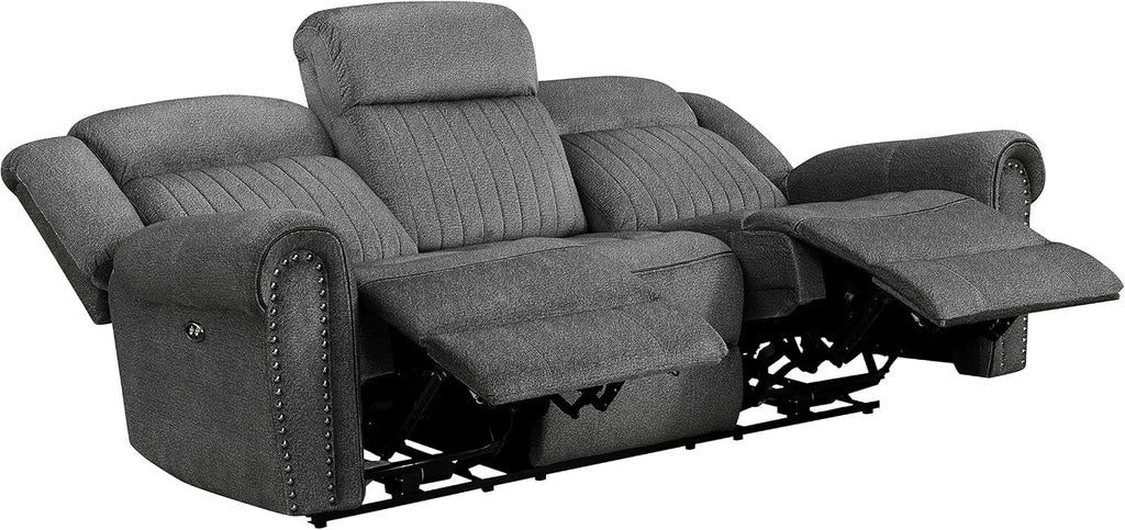 Lexicon Dakota 2-Piece Power Reclining Living Room Set, Charcoal