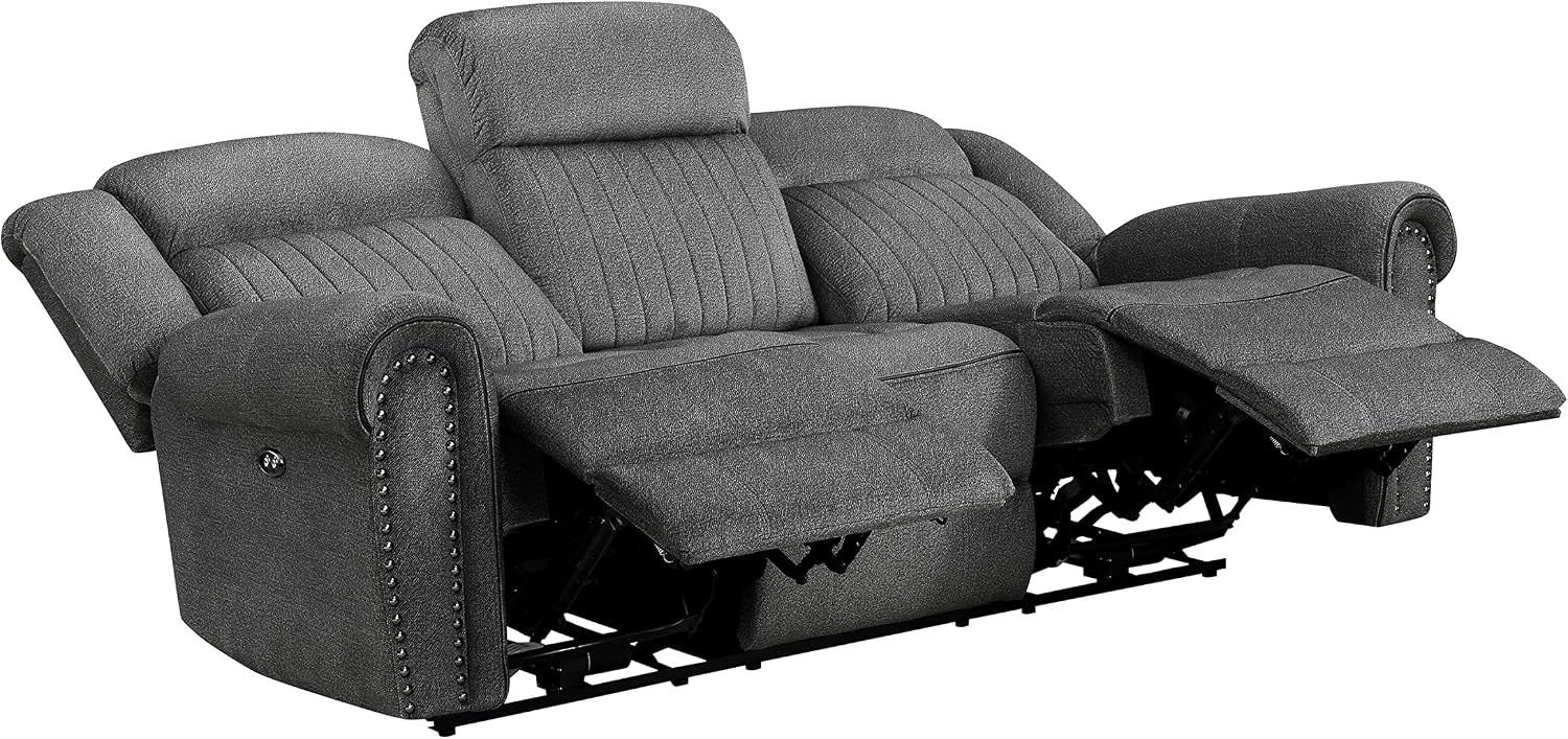 Lexicon Dakota 2-Piece Power Reclining Living Room Set, Charcoal