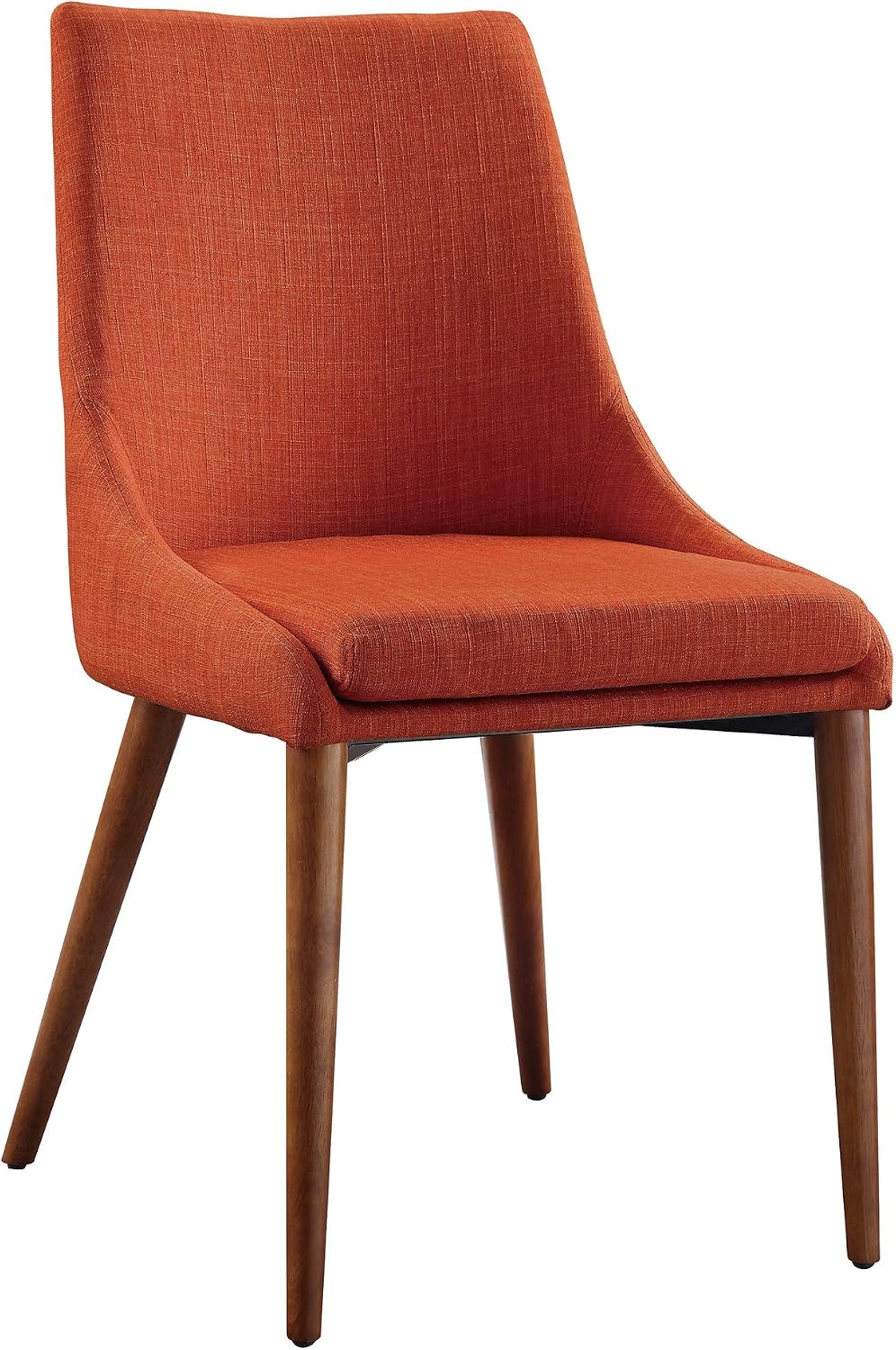 OSP Home Furnishings Palmer Mid-Century Modern Dining Accent Chair 2-Pack, Tangerine