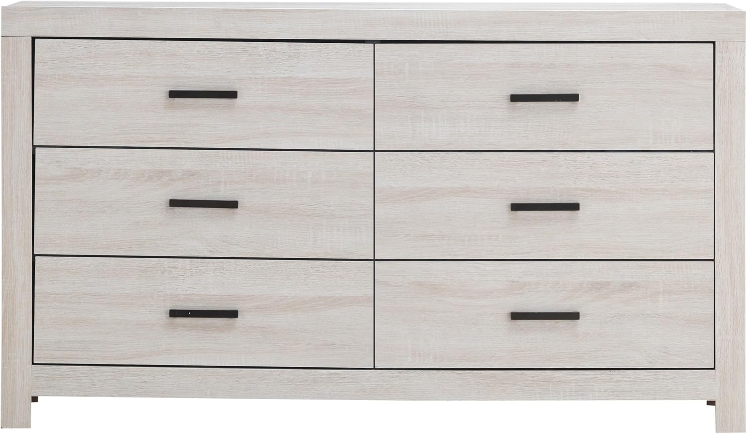 Coaster Home Furnishings Brantford Farmhouse 59-inch 6-Drawer Bedroom Dresser Clothing Storage Cabinet Wide Chest of Drawers Organizer Unit Coastal White 207053