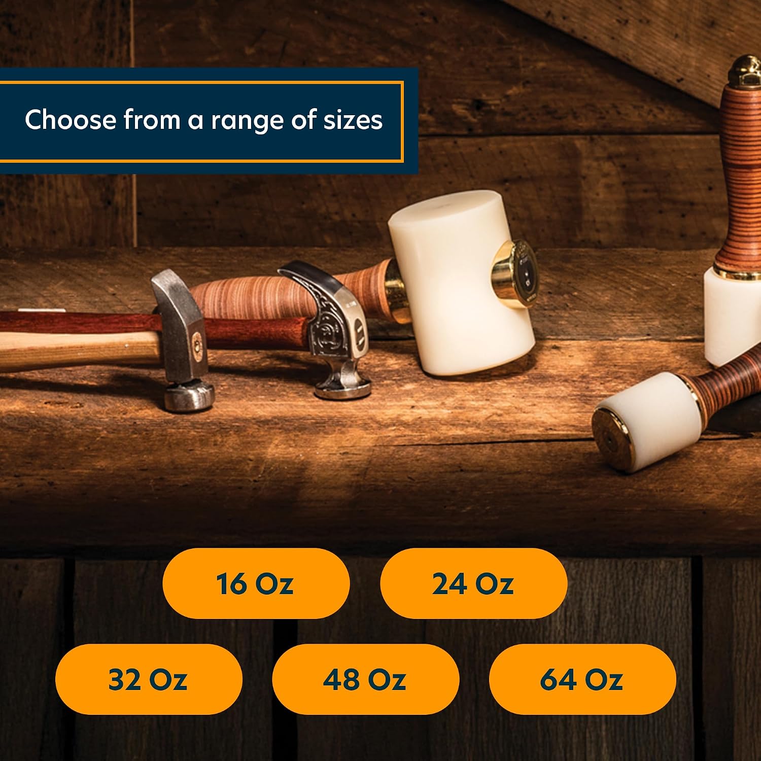 Weaver Leather Supply Barry King Wood Mallet, Leather Working Mallet with Ergonomic Contoured Handle, Wooden Hammer for Stamping and Tooling