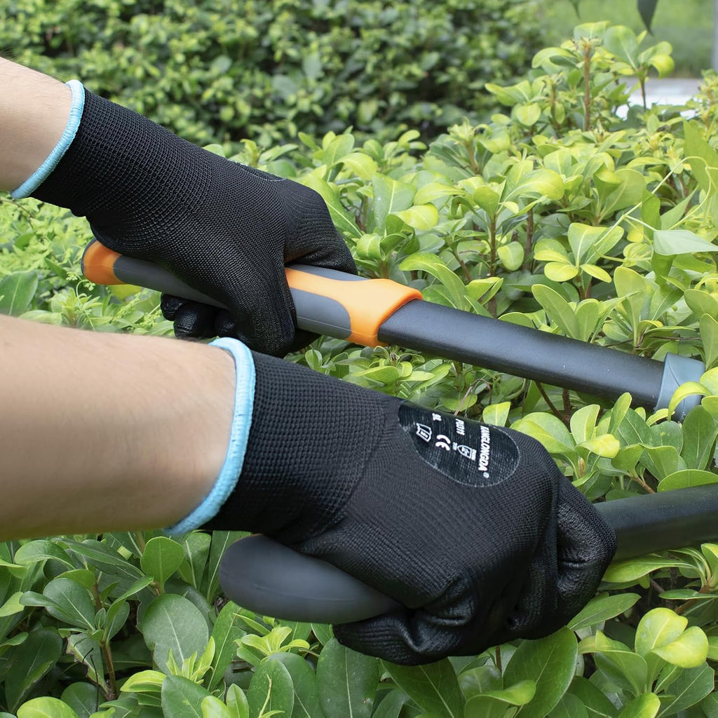 Kebada Safety Work Gloves,240 Pairs Bulk Pack, PU Coated, Ideal for Warehouse, Construction, Gardening and Mechanics, Black, Small