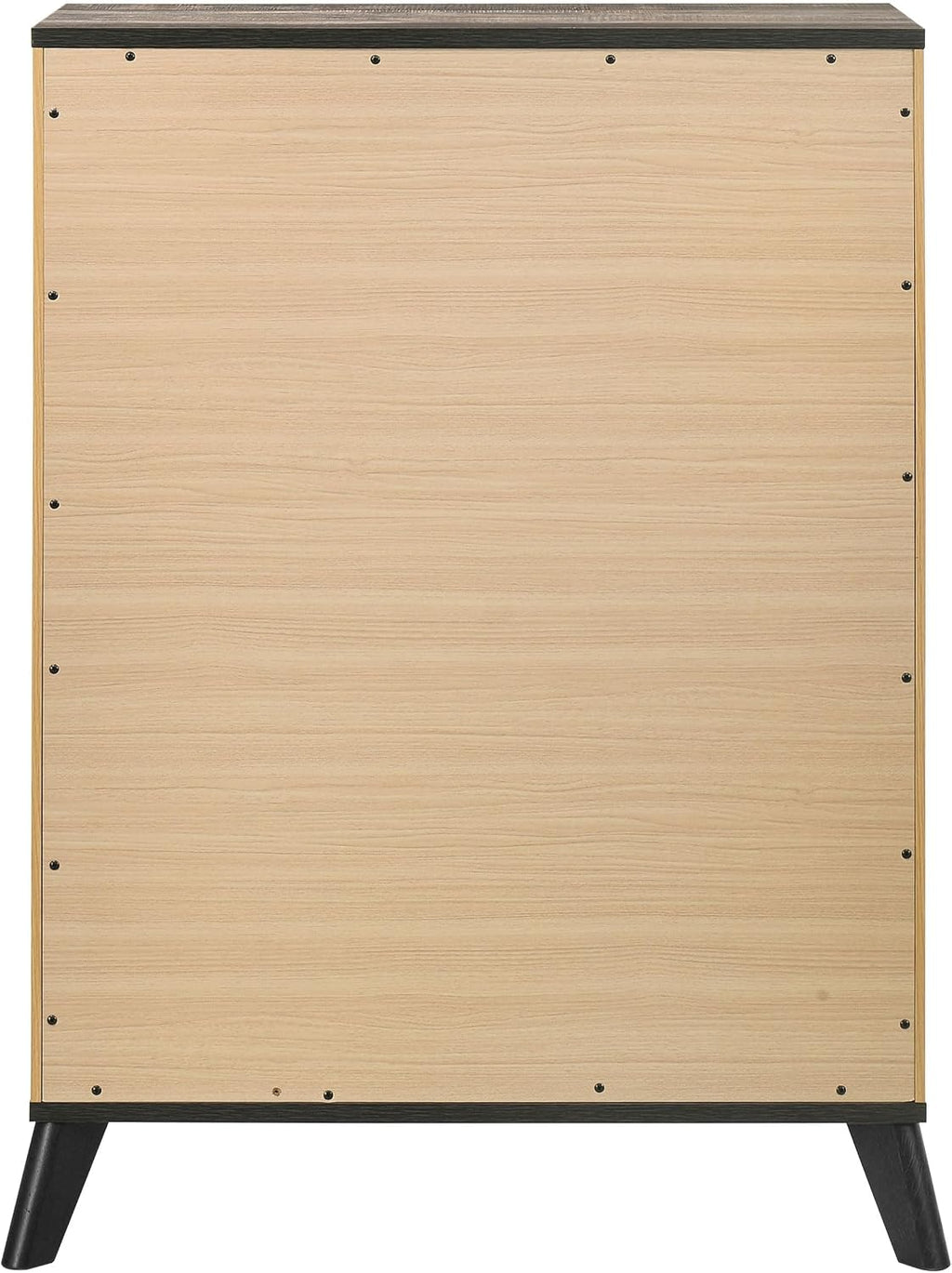 Coaster Home Furnishings - Kaywood - Wood - 4-Drawer Chest with Matte Black Handles, English Dovetail Joinery and Center Metal Glides - Mid-Century Modern - Bedroom - Natural Pine - 225005