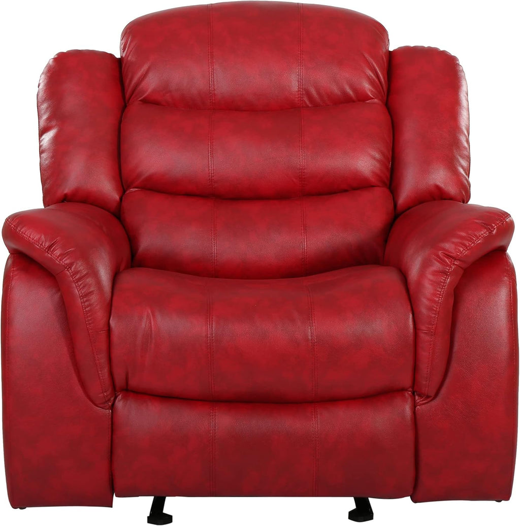 Christopher Knight Home Hawthorne Glider Recliner, Leather, Oxblood Red