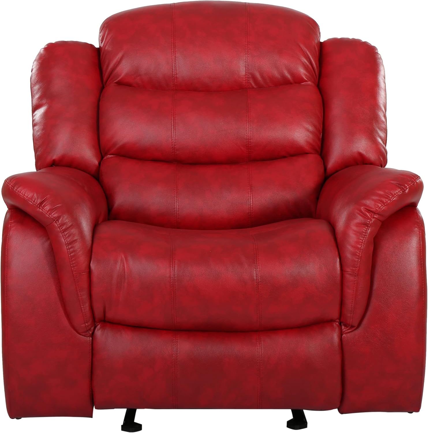 Christopher Knight Home Hawthorne Glider Recliner, Leather, Oxblood Red