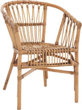 Safavieh Home Adriana Coastal Honey Brown Wash Rattan (Set of 2) Accent Chair (ACH6505C-SET2)