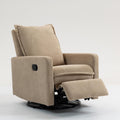 ERYE Modern Manual Reclining Chair Lovely Swivel Glider Rocker Chair for Living Room Bedroom Studio, Manual Recliner Armchair 360° Swivel Boucle Upholstered Nursery Armchair