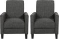 Christopher Knight Home Emmie Fabric Recliner (Set of 2), Moss Gray, Dark Brown