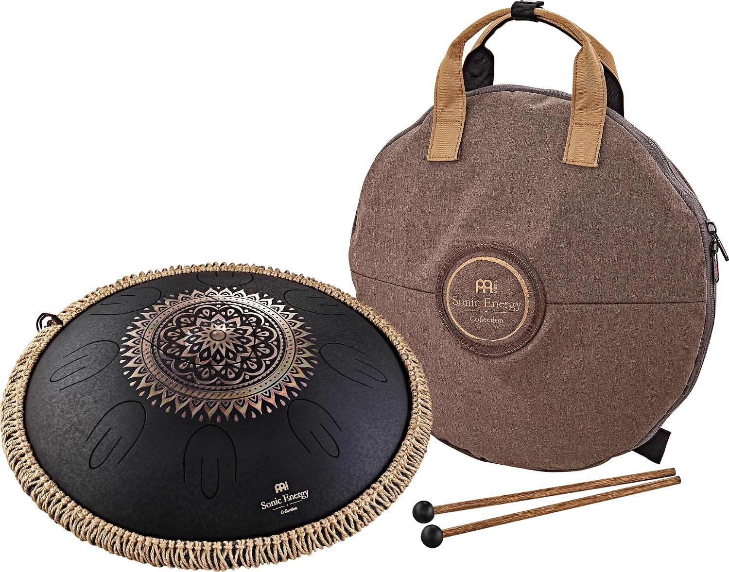 Meinl Sonic Energy Octave Steel Tongue Drum 9 Notes 16' with Mallets, Bag — Sound Healing Instrument for Musical Education, Meditation, ASMR, Yoga