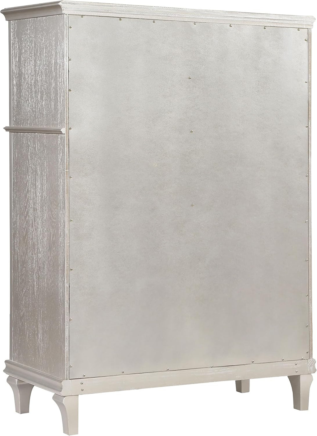 Coaster Home Furnishings - Evangeline - Wood - 6-Drawer Chest with Hexagonal-Shaped Knobs and Felt-Lined Drawer - Bedroom - Modern Classic - Silver Oak - 223395