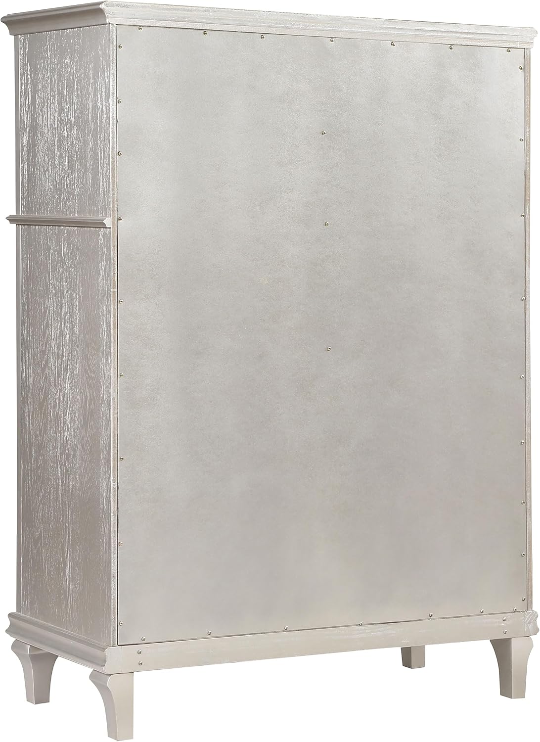 Coaster Home Furnishings - Evangeline - Wood - 6-Drawer Chest with Hexagonal-Shaped Knobs and Felt-Lined Drawer - Bedroom - Modern Classic - Silver Oak - 223395