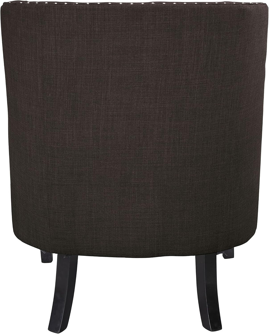 Lexicon Accent Chair Reading Chair Comfy Chair for Bedroom, Upholstered Armchair with Solid Wood Frame, Tufted Cushion Nail Head Trim, Single Sofa Chair for Living Room, Office, Chocolate Chenille
