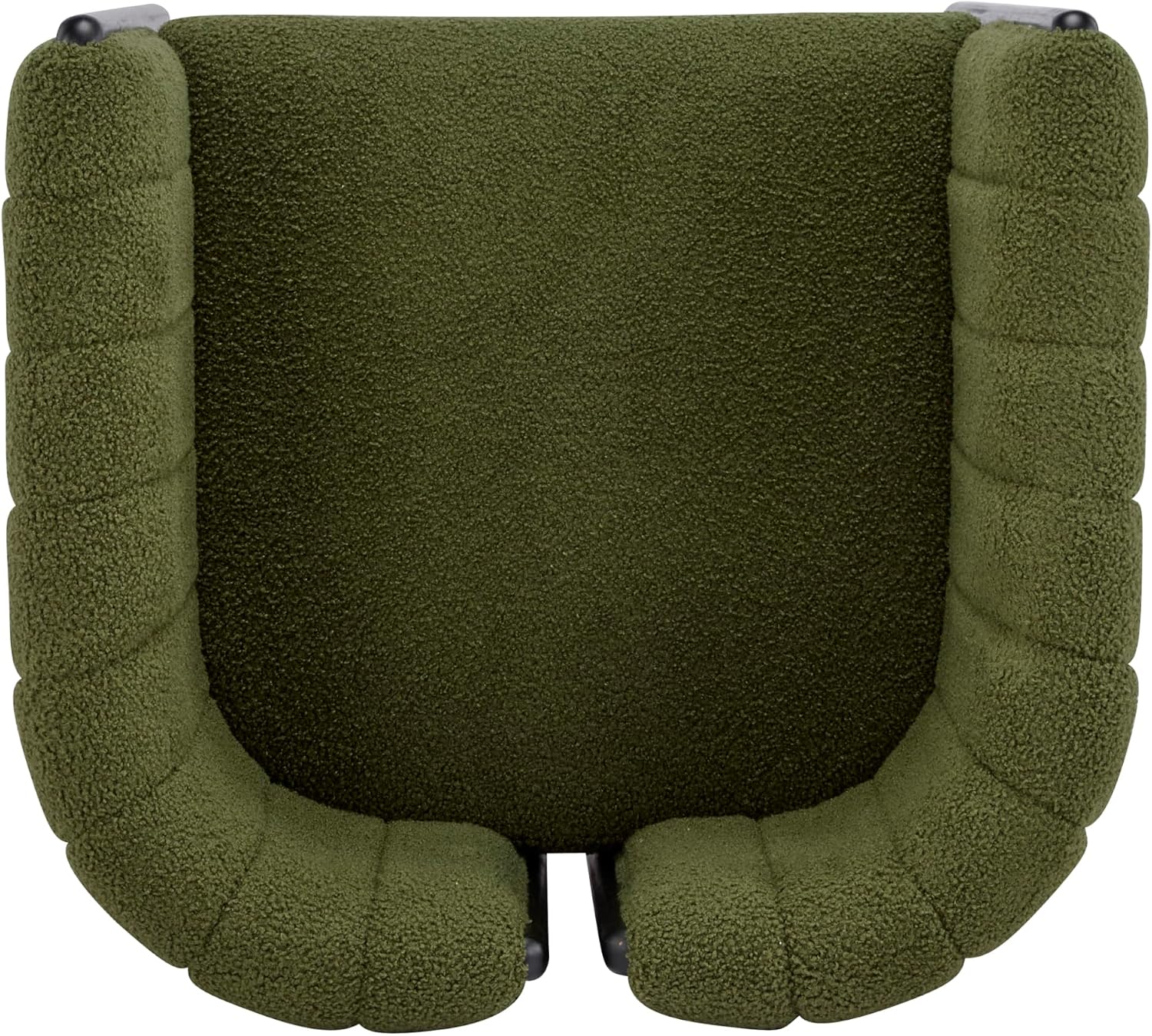 Christopher Knight Home Yusi Boucle Upholstered Dining Chairs Set of 2, Modern Wooden Dining Armchair, Curved Backrest Kitchen Side Chair, Living Room Accent Chair for Extra Seat, Black + Olive Green