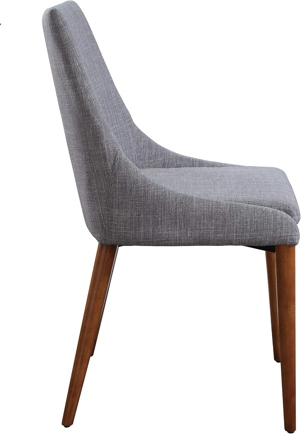 OSP Home Furnishings Palmer Mid-Century Modern Dining Accent Chair 2-Pack, Dove