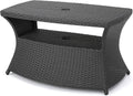 Christopher Knight Home Banta Outdoor Wicker Side Table (Grey)