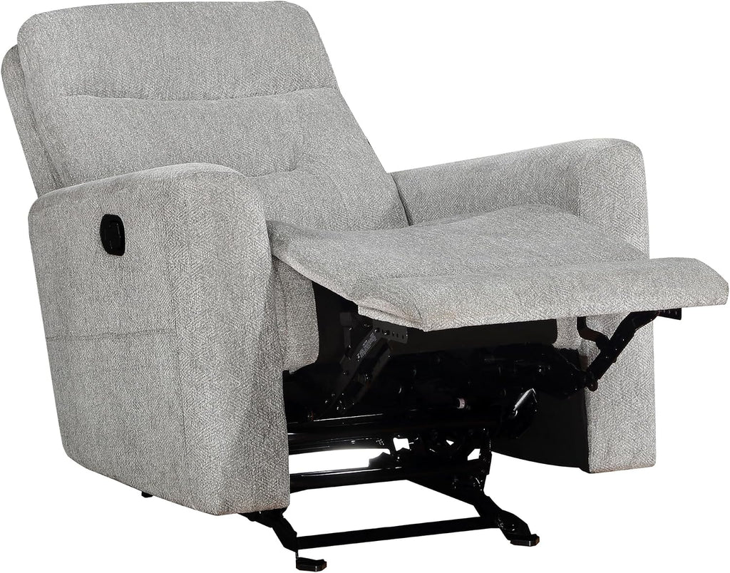 Lexicon Glider Recliner Chair Living Room Reclining Sofa Chair, Home Theater Seating, Nursery Glider Recliner, Manual Recliner Sofa Chair for Living Room/Office/Apartment, Grey