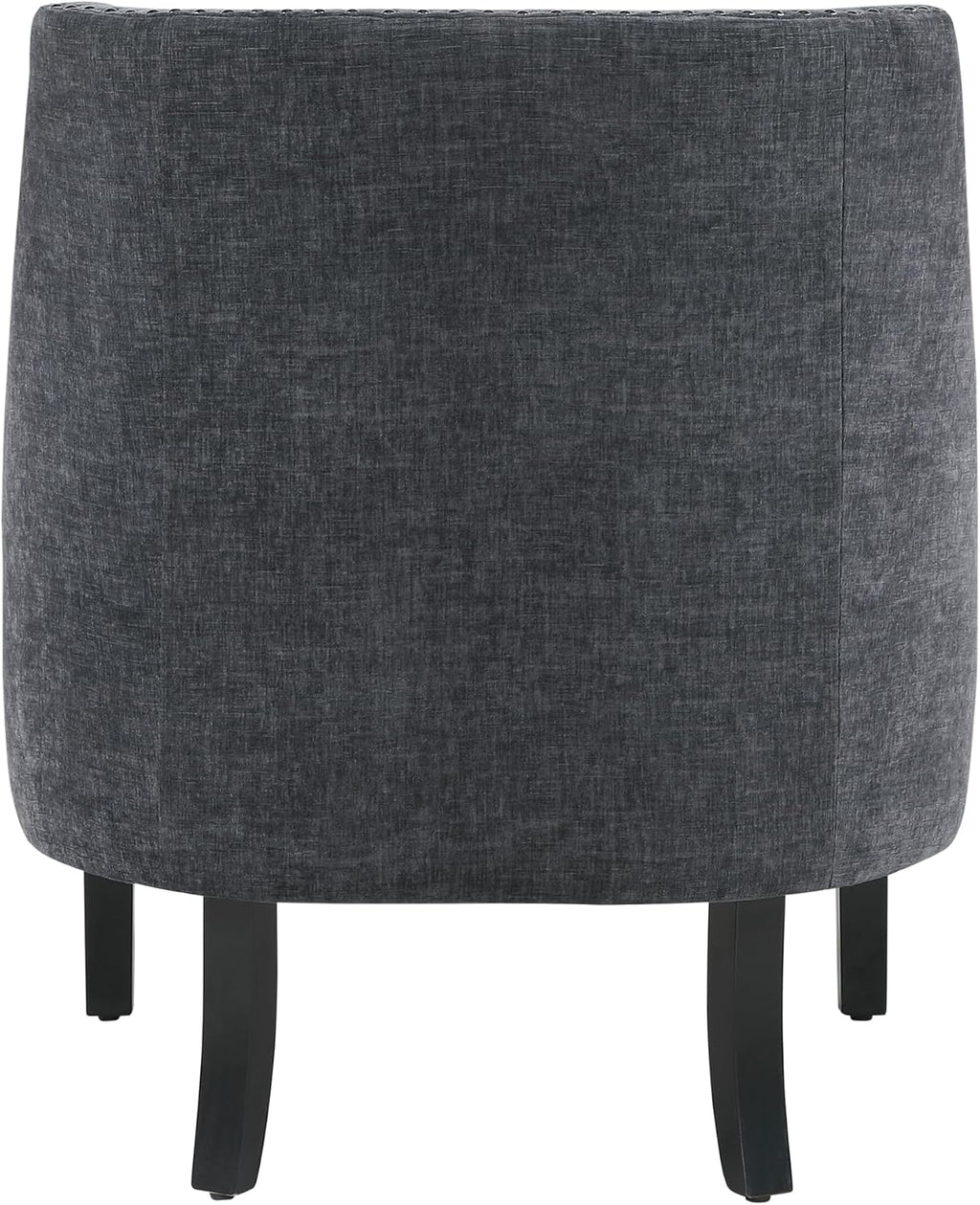 Lexicon Accent Chair Reading Chair Comfy Chair for Bedroom, Upholstered Armchair with Solid Wood Frame, Tufted Cushion Nail Head Trim, Single Sofa Chair for Living Room, Office, Black Chenille