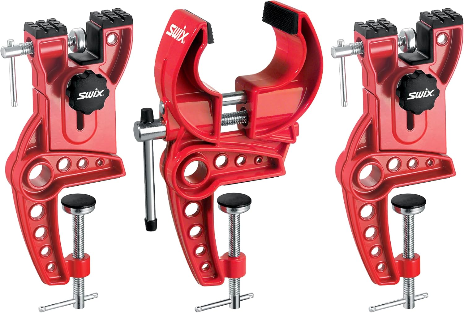 Swix Ski Vise & Wax Bundle - T149-50 Vise with 50mm Jaws & U180 Universal Glide Wax, 180g