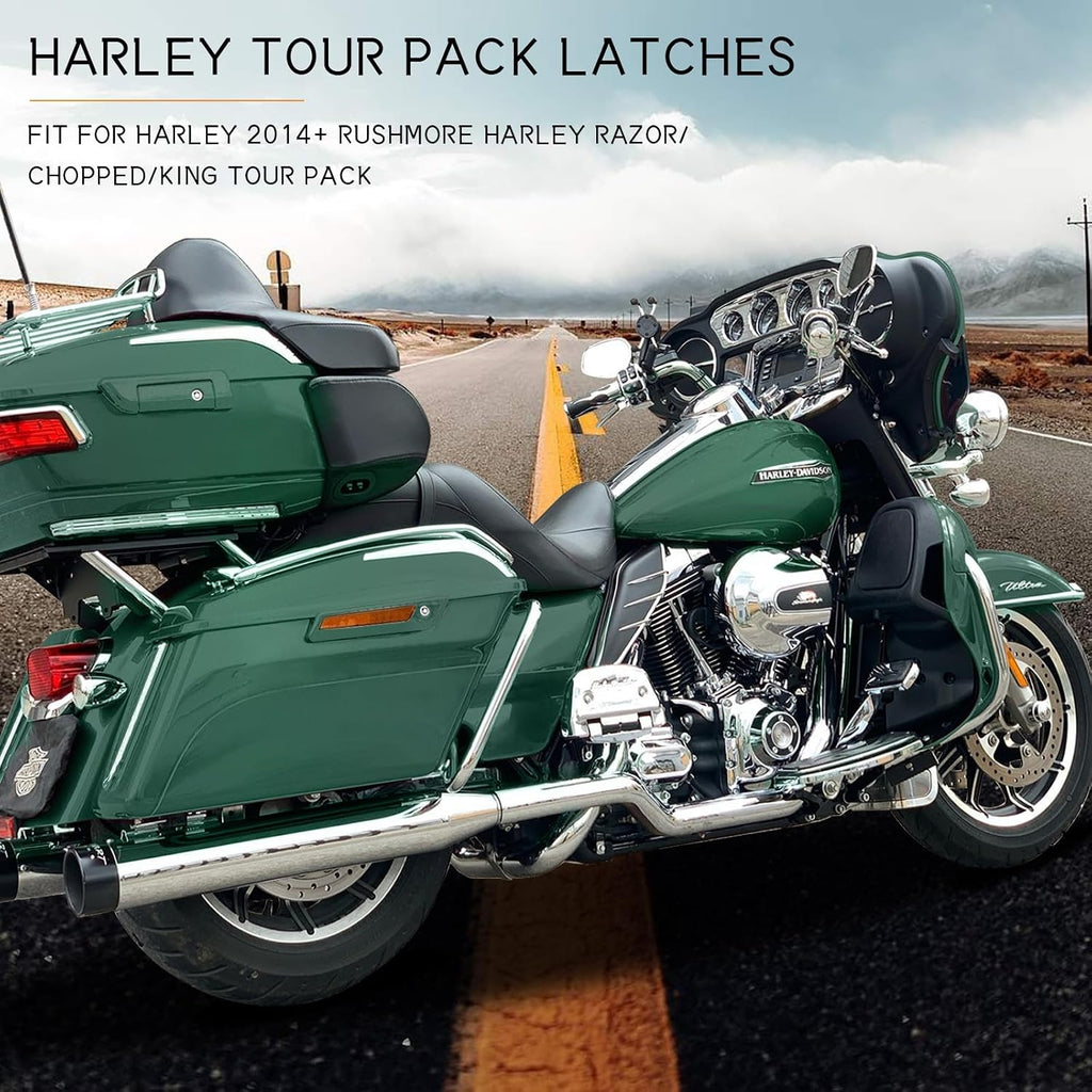 Tour Pack Latches Hinges Fit for Harley Touring Razor Chopped King Pak Road King Road Glide Street Glide Electra Glide 2014-2025 Snake Venom