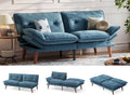 LINSY HOME Futon Sofa Bed, 70' Futon Couch with Adjustable Backrest and Armrest, Comfy Loveseat Convertible Folding Sleeper Sofa Couches for Small Spaces Living Rooms Apartment Office
