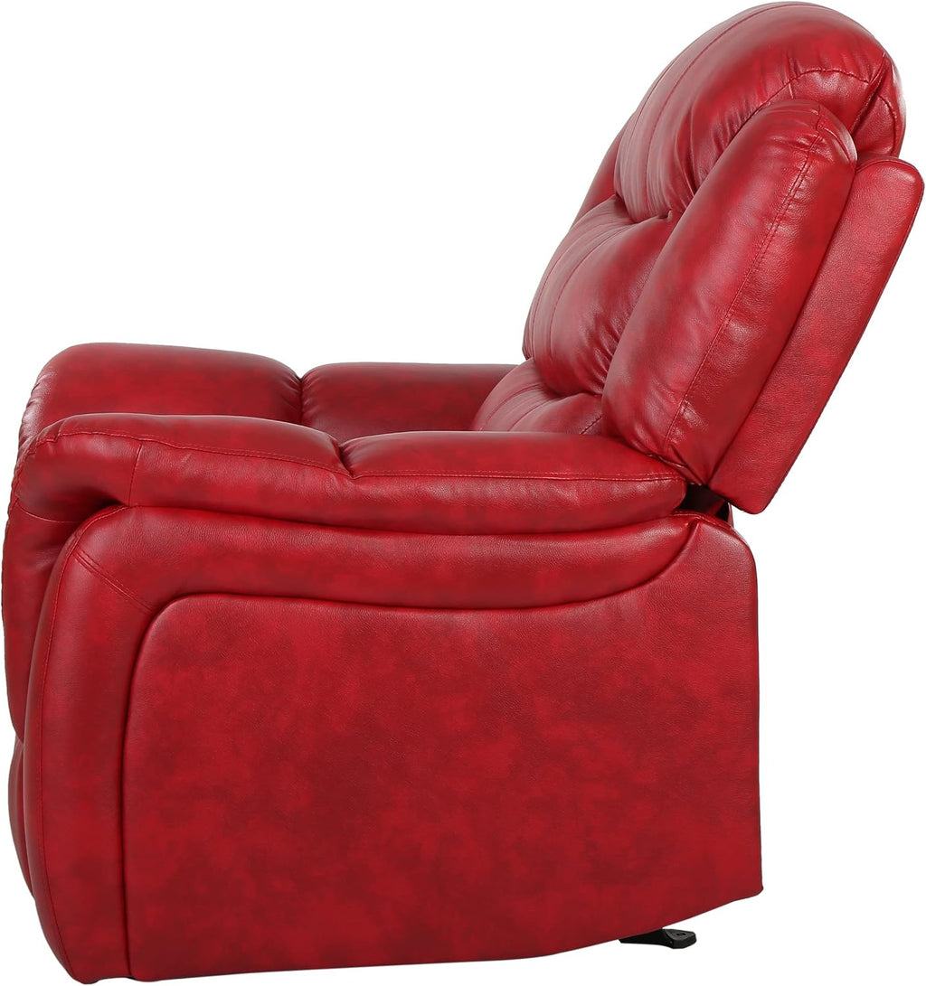 Christopher Knight Home Hawthorne Glider Recliner, Leather, Oxblood Red