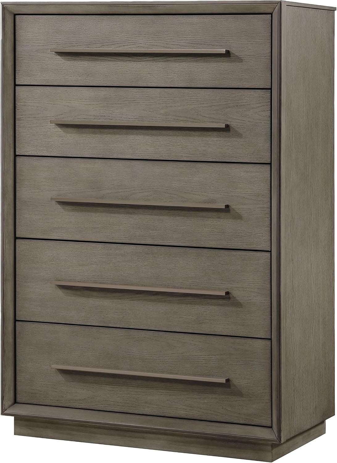 Coaster Home Furnishings - Durango - Wood - 5-Drawer Chest with Long Bar Pulls, Flat Panel Front, Linear Handles and Mitered Trim - Contemporary - Bedroom - Taupe Oak - 223275