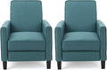 Christopher Knight Home Emmie Fabric Recliner (Set of 2), Dark Teal, Dark Brown