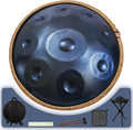 Handpan 22 inch D Minor Kurd Handpan 9 Notes Handpan Drum Instrument for Professional Performance, 440HZ Sound Handpan Drums for Adults