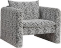 Signature Design by Ashley Kenbell Contemporary Geometric Patterned Accent Chair with Loose Cushions, Black & White