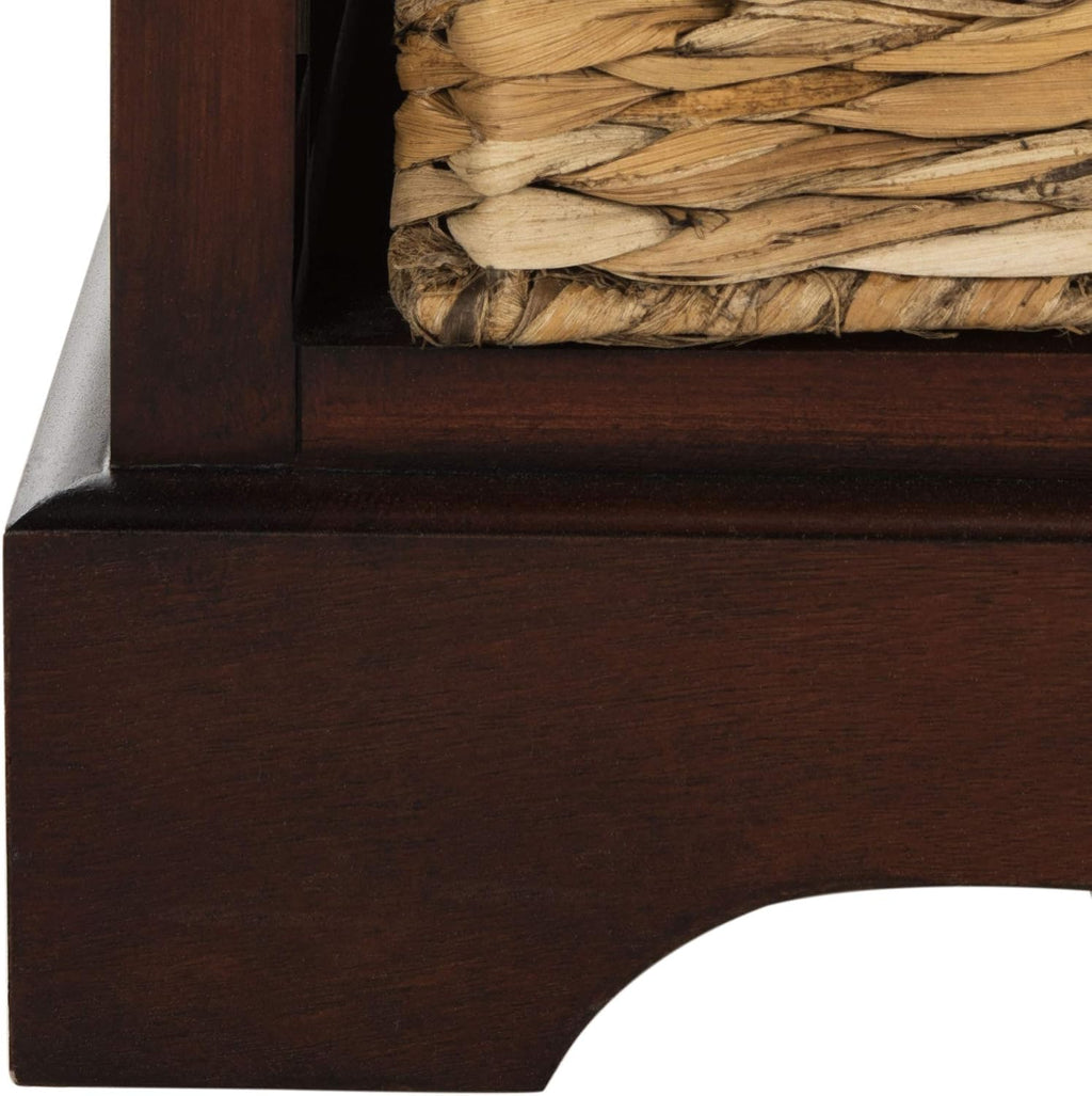 SAFAVIEH Furniture - Herman 2-Drawer Storage Unit - Dark Cherry - Solid Wood - Classic Storage Design - Ideal for Living Room, Entryway, Home Office, 29'W x 13'D x 27.5'H - Fully Assembled (AMH5702D)